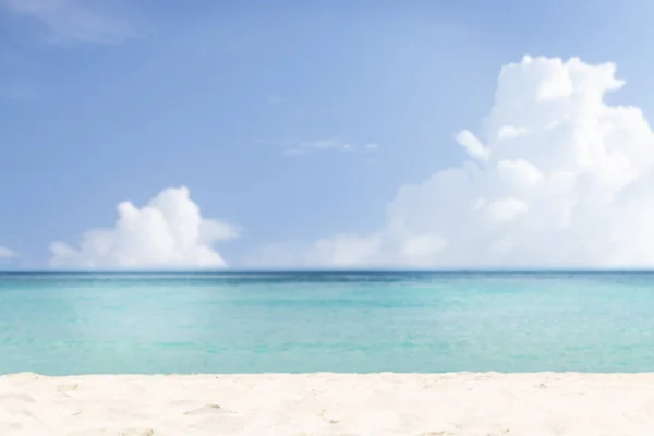 Bright Sand Beach Sea Beautiful Sunny Sky Clouds Travel Vacation — Stock fotografie