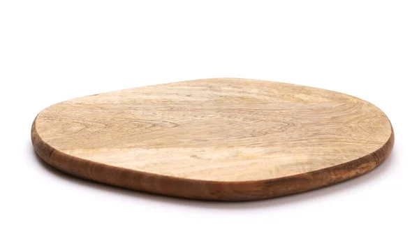 木制切菜板 白色背景上孤立 — 图库照片