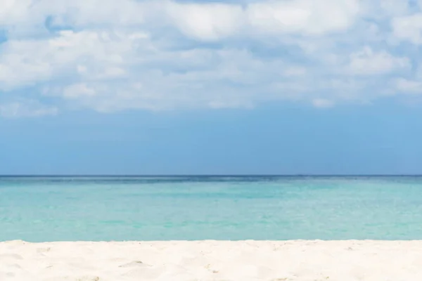 Bright Sand Beach Sea Beautiful Sunny Sky Clouds Travel Vacation — Foto Stock