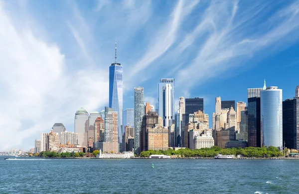 New Yorks Skyline Manhattan Skyskrapor Panorama — Stockfoto
