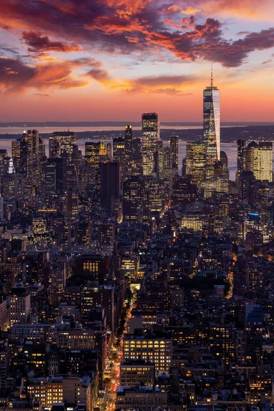 뉴욕의 스카이라인 맨해튼의 파노라마 — 스톡 사진