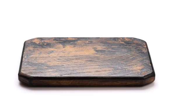 木製のまな板 白い背景に分離 — ストック写真