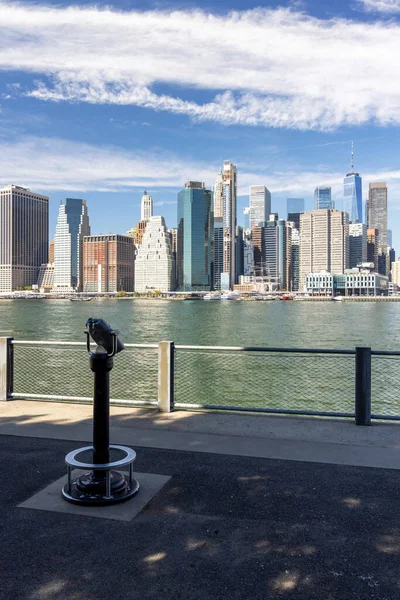 Skyline Von New York City Manhattan Und Brooklyn Wolkenkratzer — Stockfoto