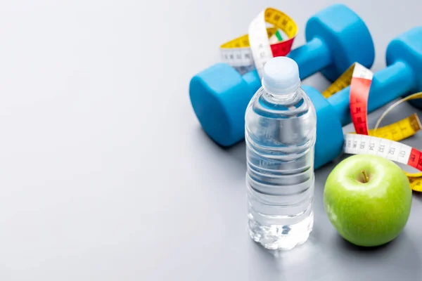 Fitness Trening Zdrowa Żywność Koncepcja Diety Przestrzenią Kopiowania — Zdjęcie stockowe