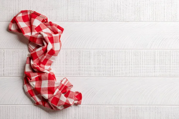 Blick Von Oben Auf Einen Küchentisch Mit Einem Handtuch Oder — Stockfoto