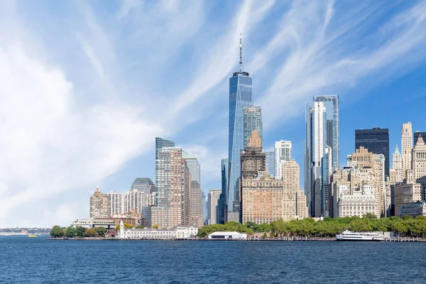 Нью Йоркский Горизонт Панорама Манхэттена — стоковое фото