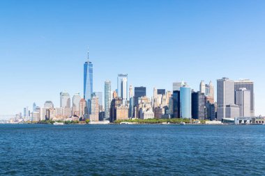 New York City silueti. Manhattan Gökdelenleri Panoraması