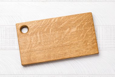 Tahta kesme tahtası. Kopyalama alanı olan düz