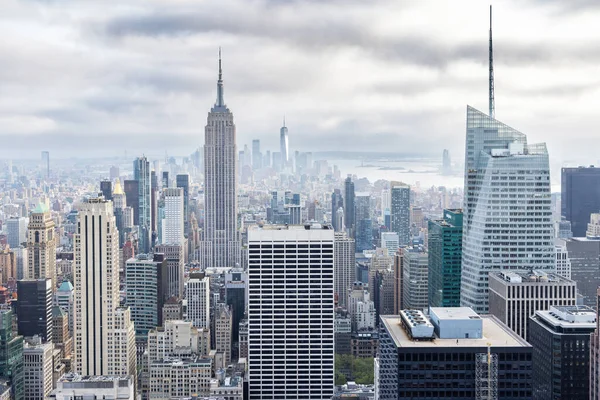 Manhattan Skyline New York Visar Upp Imponerande Arkitektur Och Modern — Stockfoto