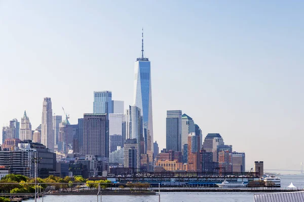 Ουρανός Της Νέας Υόρκης Ουρανοξύστες Μανχάταν Πανόραμα — Φωτογραφία Αρχείου