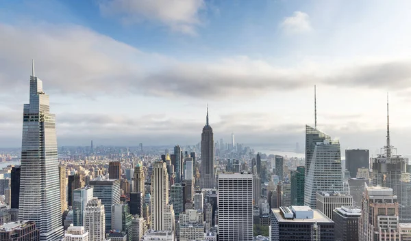 Nowojorska Panorama Panorama Wieżowców Manhattanu — Zdjęcie stockowe