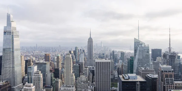 Horizonte Nova Iorque Panorama Dos Arranha Céus Manhattan — Fotografia de Stock