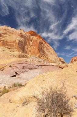 Kaliforniya, ABD 'deki çarpıcı Ateş Vadisi Parkı manzarası