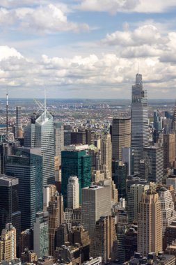 New York City silueti. Manhattan Gökdelenleri Panoraması