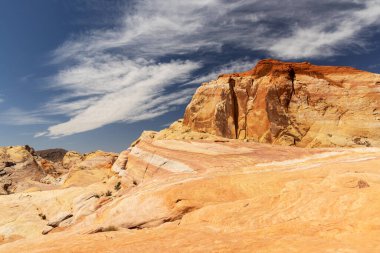 Kaliforniya, ABD 'deki çarpıcı Ateş Vadisi Parkı manzarası