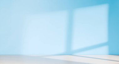 Tahta masa ve güneş ışığı duvarı, ürün modelleme arka plan şablonu