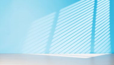 Tahta masa ve güneş ışığı duvarı, ürün modelleme arka plan şablonu