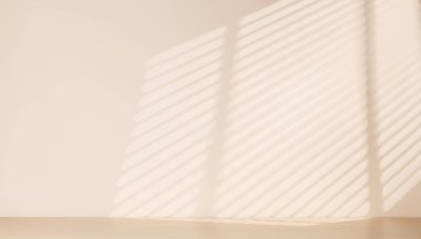 Tahta masa ve güneş ışığı duvarı, ürün modelleme arka plan şablonu