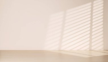 Tahta masa ve güneş ışığı duvarı, ürün modelleme arka plan şablonu