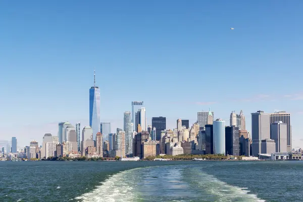New York City Silueti Manhattan Gökdelenleri Panoraması — Stok fotoğraf
