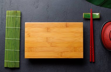 Tahta Tahta, Çaydanlık, Çubuk ve Kopya Alanı, Düz Yataklı Japon Masa Ayarları