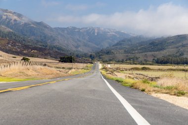 ABD 'nin asfalt yolu ve kırsal manzarası