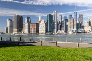 New York City silueti. Manhattan Gökdelenleri Panoraması