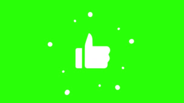 Thumbs Animované Emoji Jako Reakční Emoční Ikona Animovaná Zeleném Pozadí — Stock video