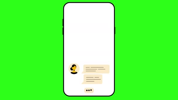 Animasi Percakapan Pesan Chatting Messenger Multicolor Speech Bubble Userpics — Stok Video