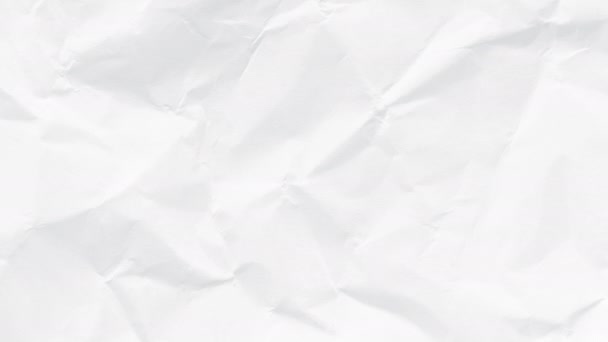 Stop Motion Animated Paper Texture Background Crumpled White Paper Looping — Stock Video