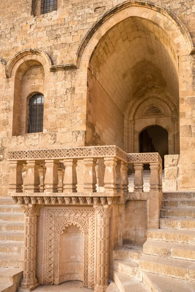 Entrance to the Mor Hananyo Monastery in Mardin, Eastern Turkey. Mor Hananyo or Deyrulzafaran Manastiri is one the oldest surviving Syriac Orthodox monastery.