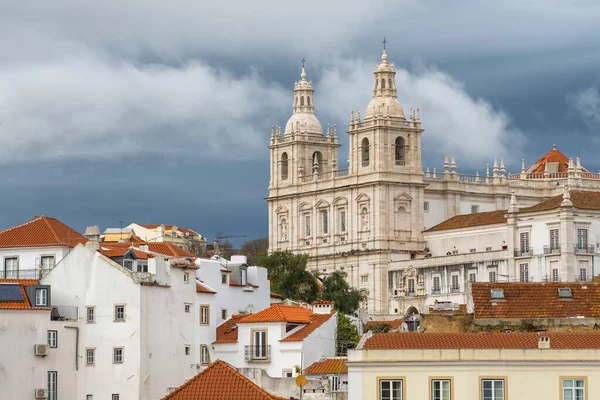 Monastery Sao Vicente Fora Lisbon Portugal Lisboa Cityscape Cloudy Day — Stock Photo, Image