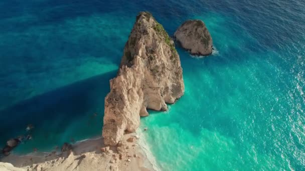 Klify Keri Wyspie Zakynthos Morze Jońskie Grecja Piękna Skała Akra — Wideo stockowe
