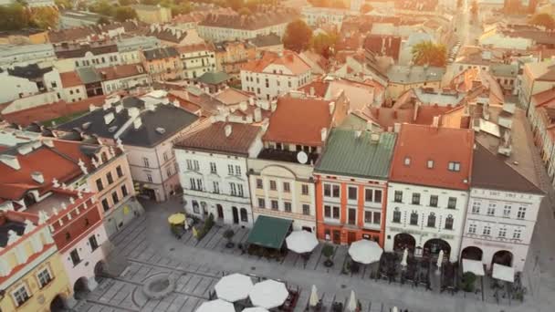 Ayuntamiento Plaza Principal Ciudad Tarnow Casco Antiguo Voivodato Malopolskie Polonia — Vídeos de Stock