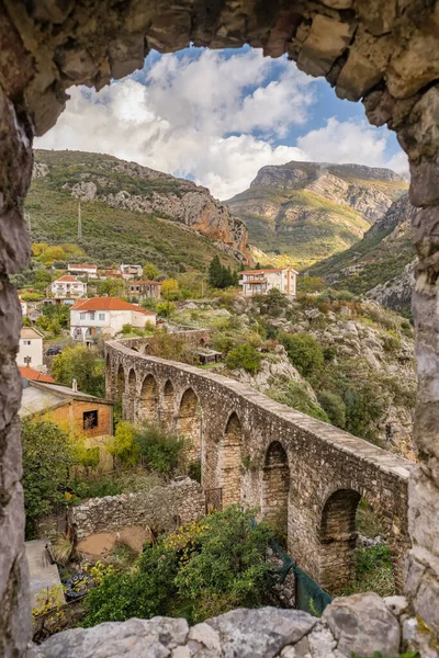 Antiguo Acueducto Piedra Old Bar Montenegro Acueducto Histórico Visto Desde — Foto de Stock