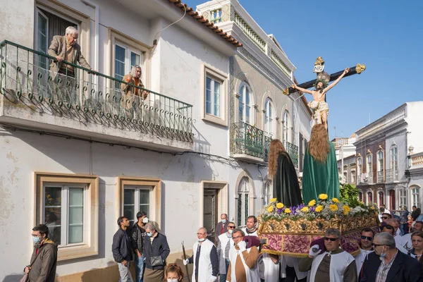 Tavira Portekiz Nisan 2022 Portekiz Algarve Bölgesinde Paskalya Öncesi Pazar — Stok fotoğraf