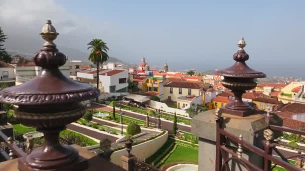 Jardines Del Marquesado Quinta Roja Orotava Tenerife Islas Canarias España — Vídeos de Stock