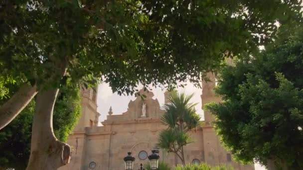 Парафіяльна Церква Сан Себастьяна Старому Місті Агімес Гран Канарія Канарські — стокове відео