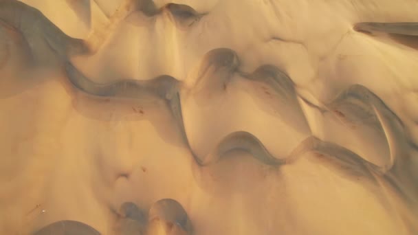 Aerial Top View Maspalomas Dunes Playa Del Ingles Sunrise Maspalomas — Stock Video