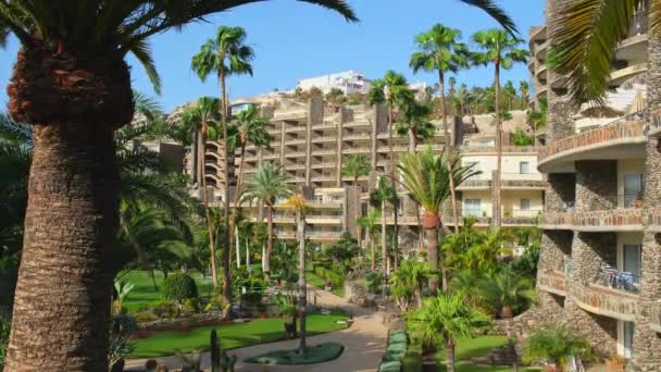 Grande Complesso Turistico Vacanze Famiglia Sull Isola Gran Canaria Isole — Video Stock