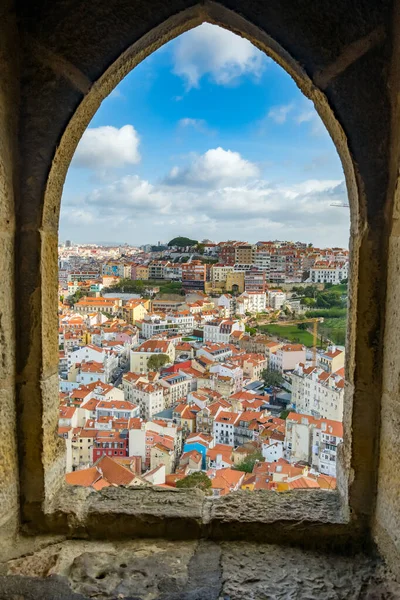 Cityscape Lisbon Seen Saint George Castle Portugal Top View Lisboa — Stock Photo, Image