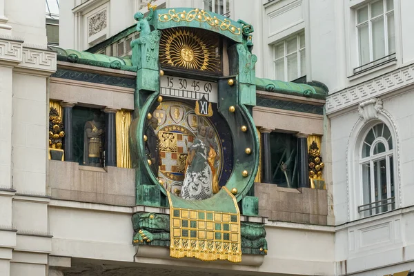 Medieval Figures Famous Astronomical Ankeruhr Clock Famous Historic Anker Clock — Stock Photo, Image