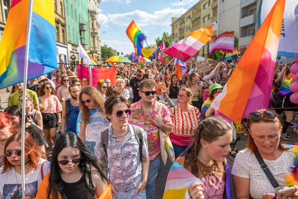 Wroclaw Polônia Junho 2022 Orgulho Lgbt Celebrando Amor Diversidade Durante — Fotografia de Stock