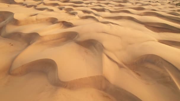 Aerial Top View Maspalomas Dunes Playa Del Ingles Sunrise Maspalomas — Stock videók