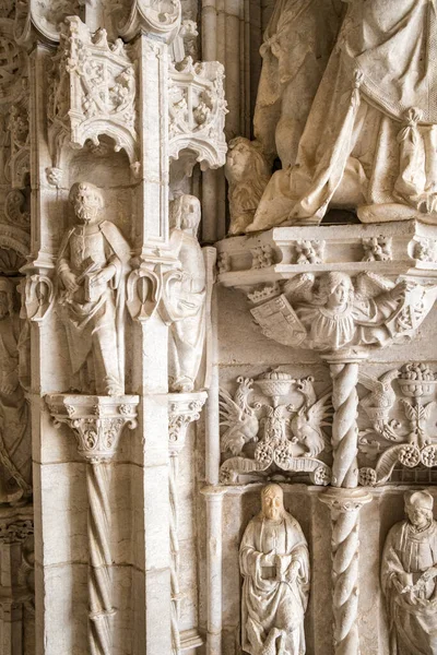 Medieval Gothic Style Statues Hieronymites Monastery Belem District Lisbon Portugal — Stock Photo, Image