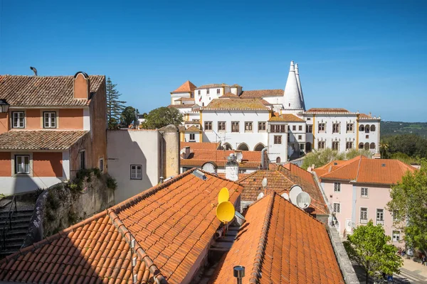 Sintra National Palace Sunny Day Sintra Town Portugal National Palace — Stock Photo, Image