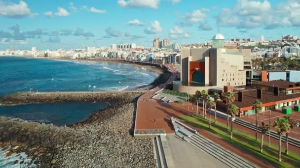 Veduta Aerea Las Palmas Gran Canaria Isole Canarie Spagna Paesaggio — Video Stock
