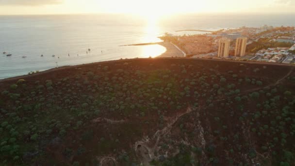 Spanya Nın Kanarya Adaları Ndaki Tenerife Los Cristianos Tatil Köyündeki — Stok video