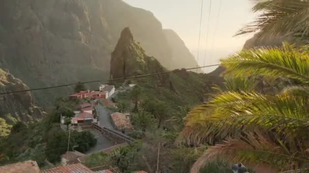 Günbatımında Masca Vadisi Nin Manzarası Tenerife Kanarya Adası Spanya Tenerife — Stok video