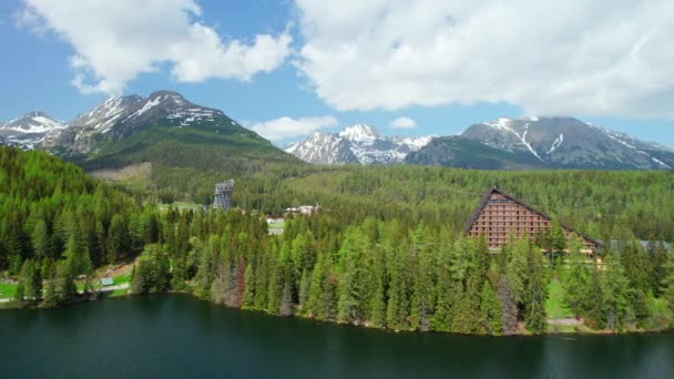 Bergmeer Strbske Pleso Nationaal Park Van Hoge Tatra Slowakije Europa — Stockvideo